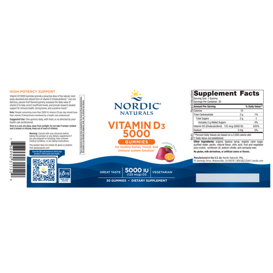 Vitamin D3 5000 – 30 Gummies by Nordic Naturals