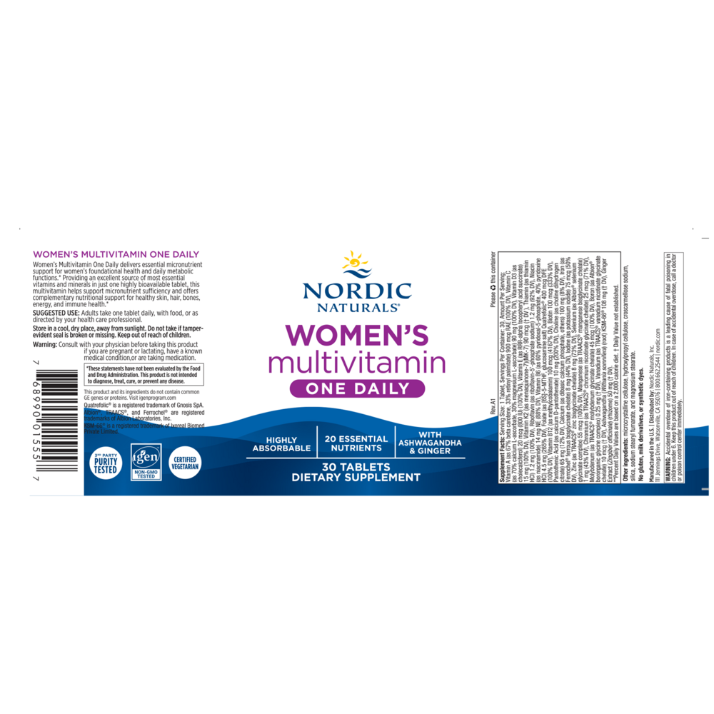 Women's Multivitamin – 30 Tablets by Nordic Naturals
