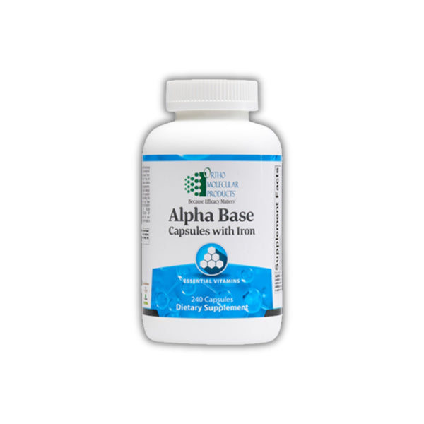 Alpha Base Capsules with Iron – 240 Capsules by Ortho Molecular Products