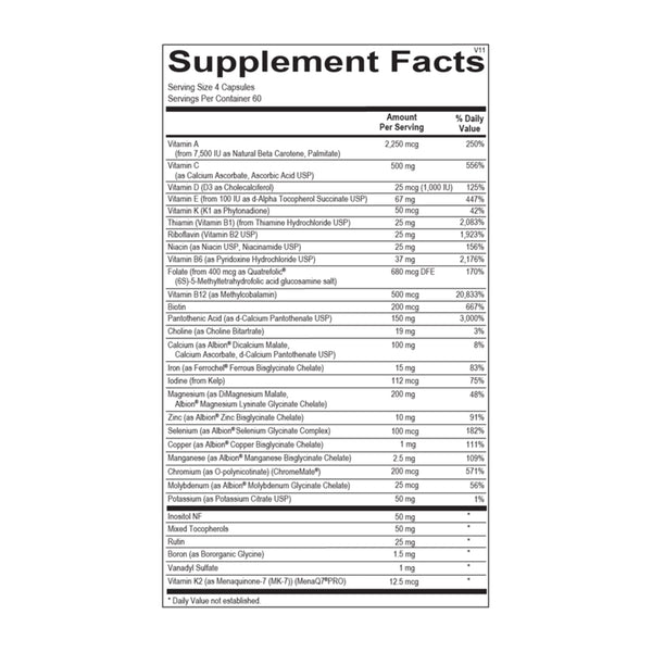 Alpha Base Capsules with Iron – 240 Capsules by Ortho Molecular Products