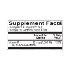 Liquid Vitamin D3 – 1 fl oz by Ortho Molecular Products