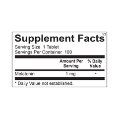 Melatonin 1 mg – 100 Tablets by Ortho Molecular Products