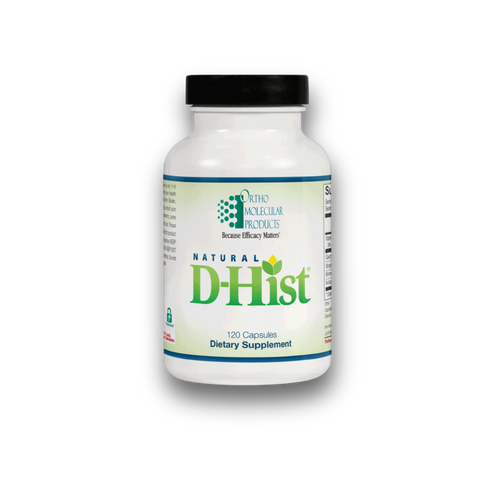 Natural D-Hist 120 capsules bottle by Ortho Molecular Products
