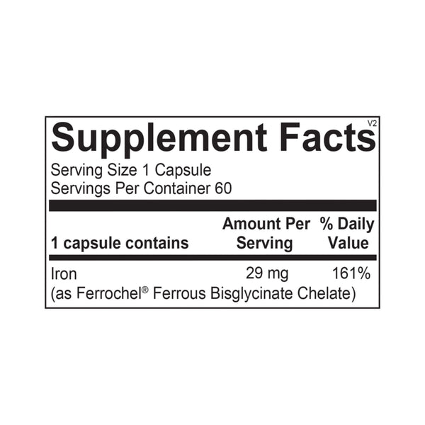 Reacted Iron (60 Capsules) by Ortho Molecular Products