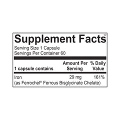 Reacted Iron (60 Capsules) by Ortho Molecular Products