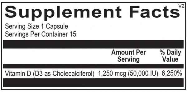 Vitamin D3 50,000 IU (15-Capsule Blister Pack) by Ortho Molecular Products