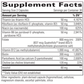 Supplement Facts label for Active B-Complex 60 Capsules by Integrative Therapeutics