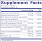 Supplement Facts label for B-Complex Plus 60 Capsules by Pure Encapsulations