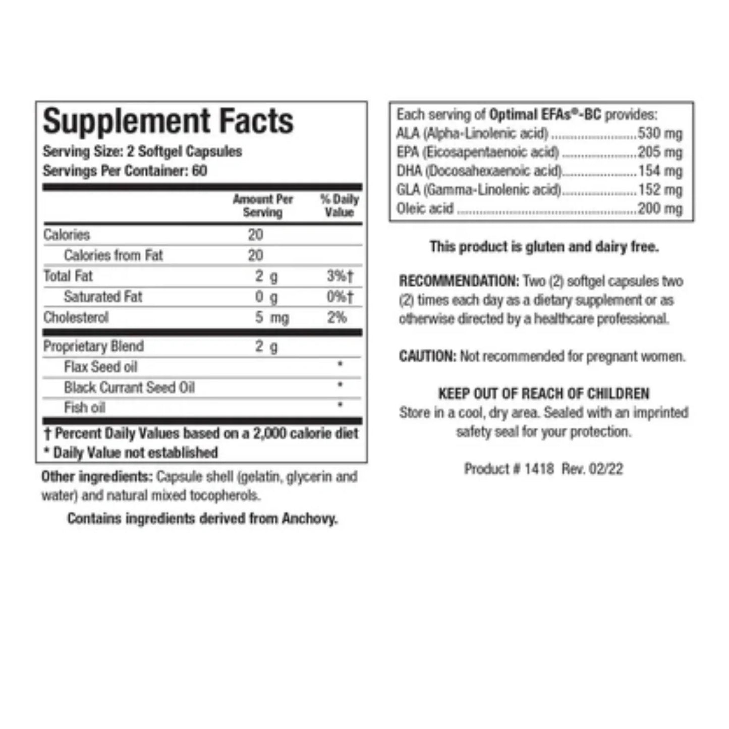 Optimal EFAs BC