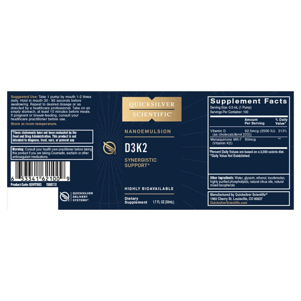 Vitamin D3/K2 - Quicksilver Scientific